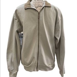 Orvis Tan Varsity Jacket with Elbow Patches size M